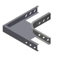 Slika L krivina 90° ugaona za perforirani regal 100x40 HC 040 UKS 100 YD 90° EAE