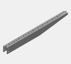 Slika Slobodni horizontalni nosač za perforirani regal 600 D-2mm HC KT 600 EAE