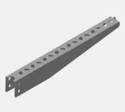 Slika Slobodni horizontalni nosač za perforirani regal 400 D-2mm HC KT 400 EAE