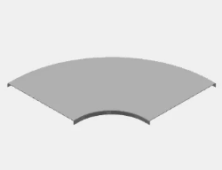 Slika Poklopac L krivine 90° za perforirani regal 200 HC UKFG 200 YD 90° EAE