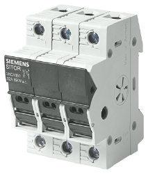 Slika Kućište cilindričnog osigurača 10x38 32A 3P 690V AC SI Siemens