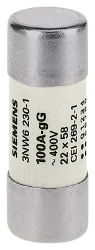Slika Osigurač cilindrični Sentron 22x58mm 63A gG Un AC 500V Siemens