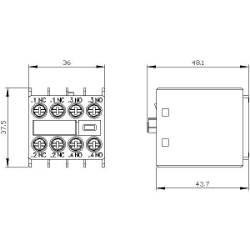 Slika Kontakt pomoćni prednji 2NO+2NC 3RH/3RT 3RH Siemens