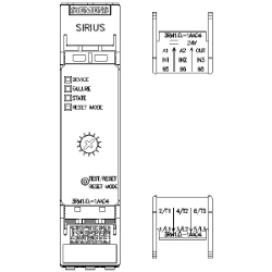 Slika Starter reverzibilni 16-7A špulna 24VDC Sirius 3RM1 Siemens