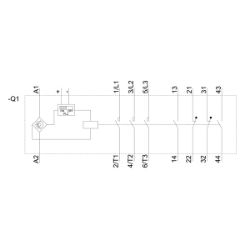 Slika Kontaktor motorni 3P 115A 55kW 400V AC 200-277V 2NO + 2NC Siemens