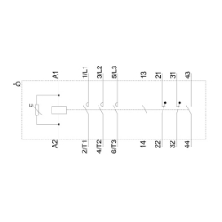 Slika Kontaktor 150A 3P špulna 240V AC/DC 2NO+2NC AC-3/AC-3e 3RT10 Siemens