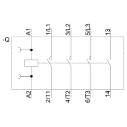 Slika Kontaktor 7A 3P špulna 220V AC 1NO AC-3/AC-3e SIRIUS 3RT Siemens
