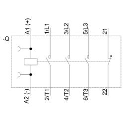 Slika Kontaktor 7A 3P špulna 24V DC 1NC AC-3/AC-3e SIRIUS 3RT Siemens