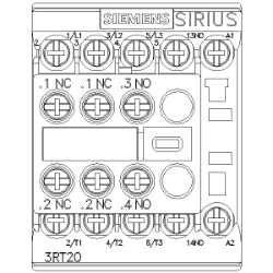 Slika Kontaktor 9A 3P AC 4kW 400V 2NO+C+2NC, 24V DC Siemens