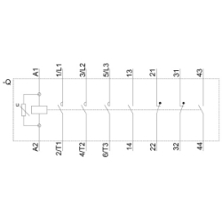 Slika Kontaktor 12A 3P špulna 230V AC 2NO+2NC SIRIUS 3RT Siemens