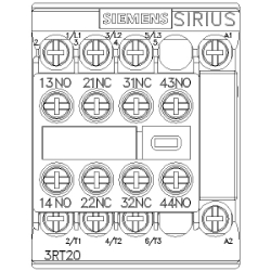 Slika Kontaktor 12A 3P špulna 230V AC 2NO+2NC SIRIUS 3RT Siemens