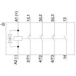 Slika Kontaktor 12A 3P špulna 110V DC 1NO AC-3/AC-3e SIRIUS 3RT Siemens