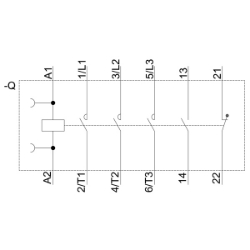 Slika Kontaktor 9A 3P špulna 230V AC 50Hz 1NO+1NC AC-3/AC-3e SIRIUS 3RT Siemens