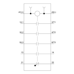 Slika Kontaktor 9A 3P špulna 24V DC 1NO+1NC AC-3/AC-3E SIRIUS 3RT Siemens