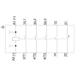 Slika Kontaktor 9A 3P špulna 24V DC 1NO+1NC AC-3/AC-3E SIRIUS 3RT Siemens