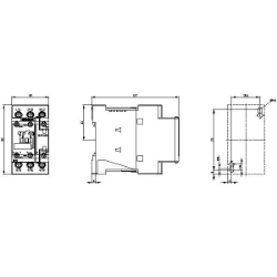 Slika Power kontaktor AC-3 12A 5.5kW 400V 1NO+1NC špulna 24V DC sa ugrađenim varistorom trofazni Siemens