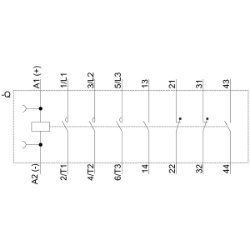 Slika Kontaktor AC-3 11kW 400V 2NO+2NC špulna 24V DC trofazni Siemens