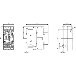 Slika Kontaktor 25A 3P špulna 230V AC 1NO+1NC AC-3/AC-3e opruga SIRIUS 3RT Siemens