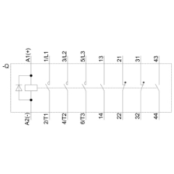 Slika Kontaktor 3P 1NC 15kW sa diodom špulna 24V DC Siemens