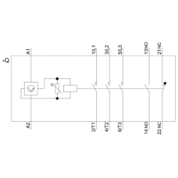 Slika Kontaktor AC-3 37kW 400V 1NO+1NC špulna 20-33V AC/DC Siemens