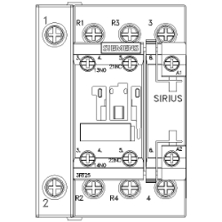 Slika Kontaktor 25A 4P špulna 110V AC 2NO+2NC AC-3 SIRIUS 3RT Siemens