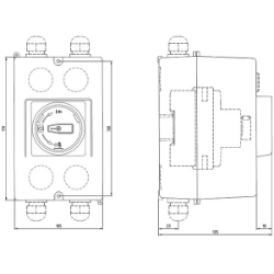Slika Kućište aluminijumsko za motorne prekidače IP65 72mm Sirius 3RV1 Siemens