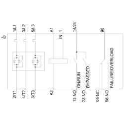 Slika Soft starter 25A 11kW/400V 200-480V AC/110-230V AC/DC S0 Sirius 3RW40 Siemens