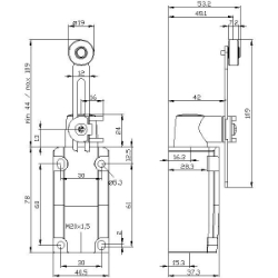 Slika Granični prekidač 40mm M20x1.5mm 1NO/1NC Siemens