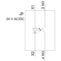 Slika Glava tastera svetleća plava fi22 NO LED 24V AC/DC metalni 3SU Siemens
