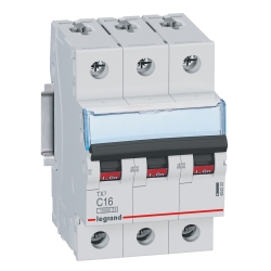 Slika Osigurač automatski 3P 16A C kriva 10kA Tx3 Legrand