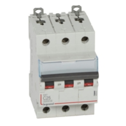 Slika Osigurač automatski 3P 25A C kriva 10kA Dx3 Legrand