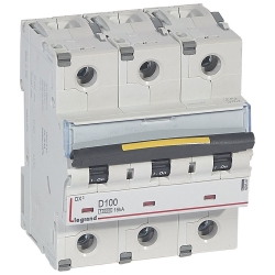 Slika Osigurač automatski 3P 100A D kriva 10kA/16kA DX3 Legrand