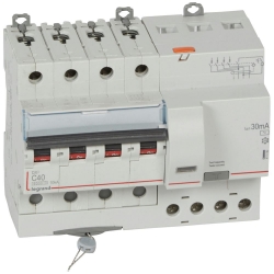 Slika FID sklopka DX3 4P C40 6000A AC 30mA 7M Legrand