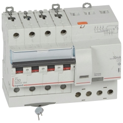 Slika FID sklopka DX3 4P C50 6000A AC 30mA 7M Legrand