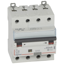 Slika Osigurač automatski DX3 4P C16 6000A 300mA 4M LE Legrand