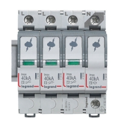 Slika Odvodnik prenapona modularni SPD T2 3P+N 40/20kA 320V nula desno Legrand