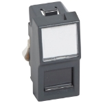 Slika Utičnica RJ45 UTP CAT 6 antracit Vela Legrand