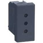 Slika Utičnica 2P+E italijanski standard 1M 10A antracit Vela Legrand