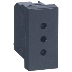 Slika Utičnica 2P+E italijanski standard 1M 10A antracit Vela Legrand