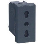 Slika Utičnica 2P+E italijanski standard 1M 10/16A antracit Vela Legrand
