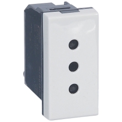 Slika Utičnica 2P+E italijanski standard 1M 10A bela Vela Legrand