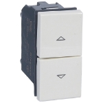 Slika Taster modularni 1M 10A za roletne beli Vela Legrand