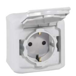 Slika Priključnica nadgradna 2P+E IP44/IK07 16A siva Forix Legrand