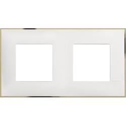 Slika Okvir horizontalno-vertikalna ugradnja 2x2M zlatno/beli Classia Legrand