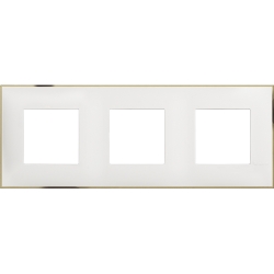 Slika Okvir horizontalno-vertikalna ugradnja 3x2M zlatno/beli Classia Legrand