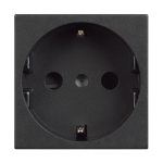 Slika Priključnica 2P modularna 2M 16A 230V 2P+E crna Classia Legrand
