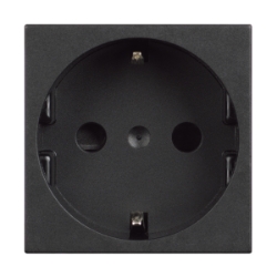 Slika Priključnica 2P modularna 2M 16A 230V 2P+E crna Classia Legrand