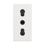Slika Priključnica 2P modularna 1M 10A 250V 2P+E italijanski standard beli Classia Legrand