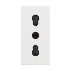 Slika Priključnica 2P modularna 1M 10A 250V 2P+E italijanski standard beli Classia Legrand