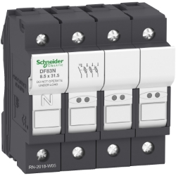 Slika Rastavljač sa osiguračima 3P N 25A osigurač 8.5x31.5mm TeSyS Schneider